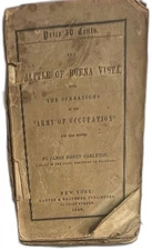 1848 The Battle Of Buena Vista Army Of Occupation Carleton Harper Brothers Map
