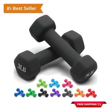 Travel-Friendly Neoprene Dumbbell Set - 1-15 LB Anti-Slip Weights for Fitness