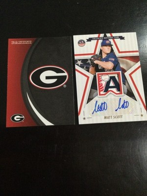 Matt Scott RARE Auto 2/4 Georgia Bulldogs Autograph '25 Panini Stars Stripes