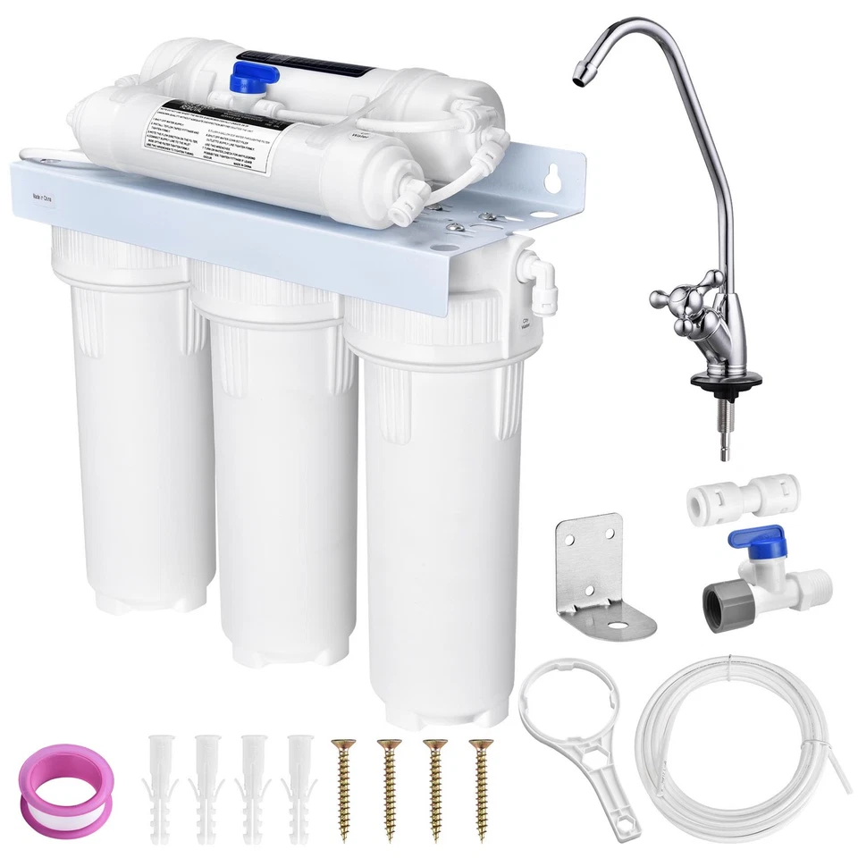 5 Stage Water Purifier UF Filter Ultra-filtration System w/ Faucet Hollow Fiber - Image 2 of 4