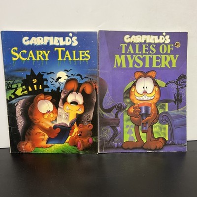 Vtg Garfields Scary Tales & Tales of Mystery by Jim Davis Books Spooky Goth Kid