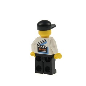 1x Lego Minifigure Studios Director Vest Hat Cap Black 1352 1382 stu002