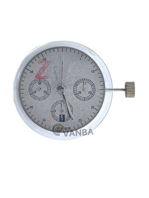 Watch Movements For Dandong 7750 six-pin Movement Six-point Black Calendar