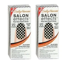 2-Sealed, Sally Hansen Salon Effects,  Nail Polish Strips # 235, Check Please