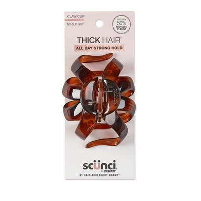 Large Octo-Jaw Claw Clip Hair Accessory in Tortoise Design Single Piece