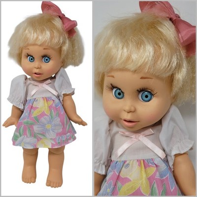 Vintage 1990 Galoob Baby Face So Innocent Cynthia Doll 7 Blue Eyes Blond Hair 