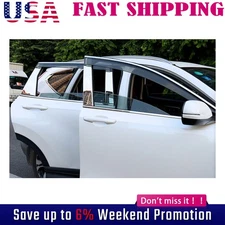 For 2018-2021 Honda Accord Smoke Chrome Trim Window Visor Rain Guard-Deflector