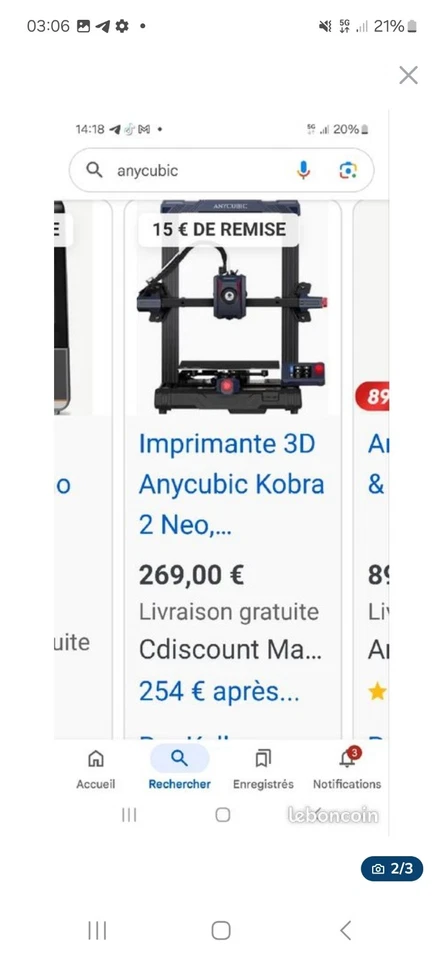 imprimante 3d Anycubic - Photo 2/3