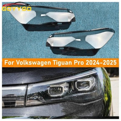 2x Auto Scheinwerfer Linse Abdeckung Shell für Volkswagen VW Tiguan Pro 2024-25