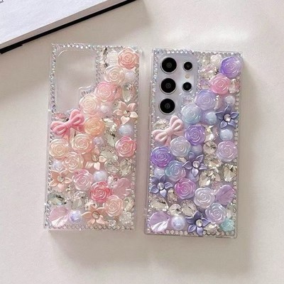Case For Honor 600Lite/400Lite/X5C/X6B/X6C/X6D/X8D Glitter Diamond Flower Cover
