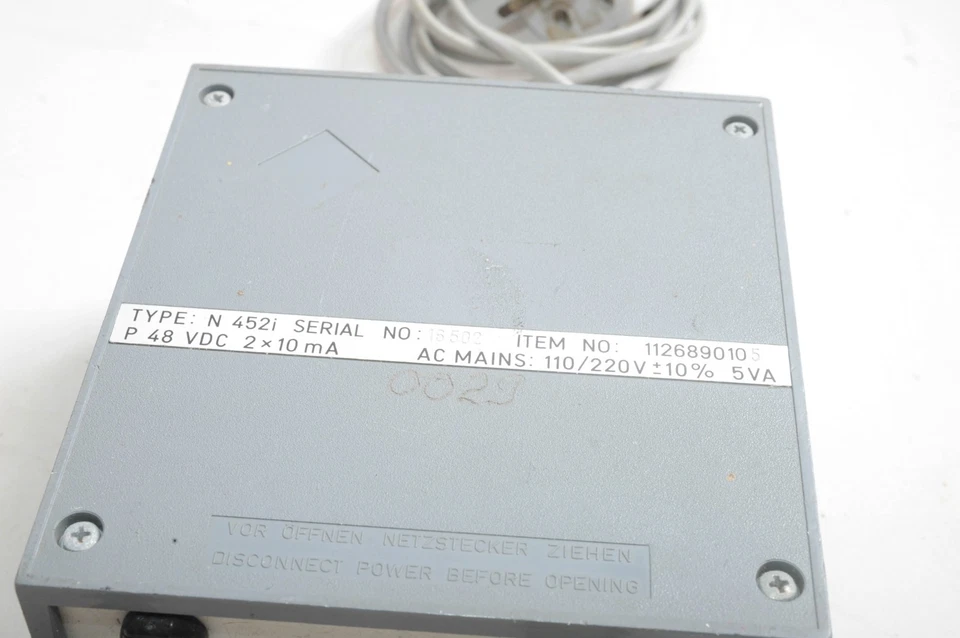 Vintage Georg Neumann Power Supply FET 80 45 VDC TYPE N 452i - Tested & Working - Image 4 of 4