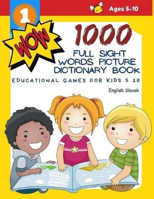 1000 Full Sight Words Picture Dictionary Book English Slovak Educational Games f