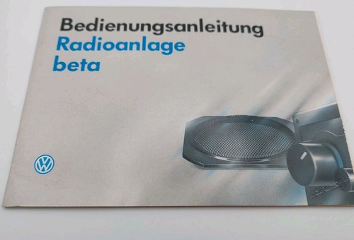 VW Golf 2 / 3 Bedienungsanleitung Radio BETA Cult Original Volkswagen
