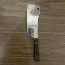 Vintage Robinson Knife Co. Carbon Steel Meat Cleaver 12" Made USA