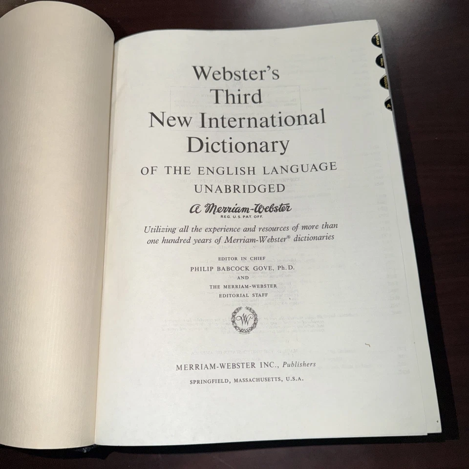For Webster’s Third New International Dictionary Unabridged Edition Hardcover - Image 4 of 4