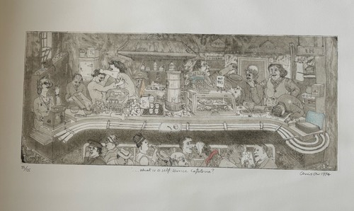 CHRIS ORR RA b1943 Limited Edition ETCHING" What Is A Self-service Cafeteria?