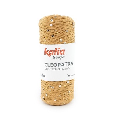 (kg/99 )  NEU! CLEOPATRA Fa. KATIA Bw mit Pailletten-Glanz 100g Fb.67 karamell