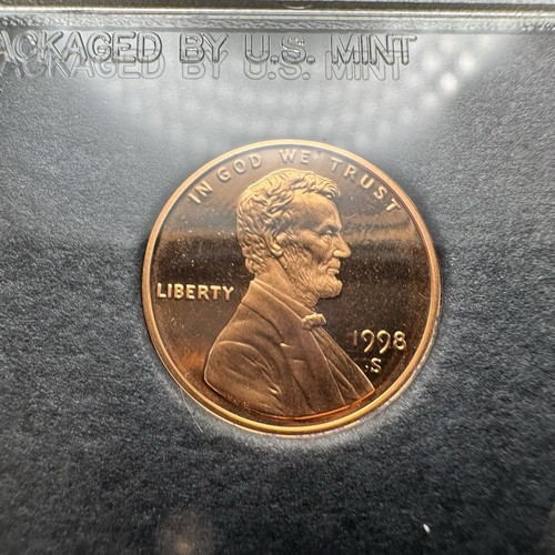 1998 s premier silver set In Beautiful Black Velvet Display Case. 5 Coins - Picture 11 of 14