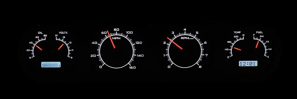 Dakota Digital 1964-67 GTO Lemans Tempest 模拟仪表系统 VHX-64P-GTO-S-W — 第 2/4 张图片