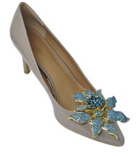 Turquoise Flower Clip for Shoes 2 pcs , Flower Clips, Shoe Clip Accessories