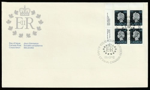 Canada #926, Queen Elizabeth II, UL PB, Official First Day Cover, FDC 1985