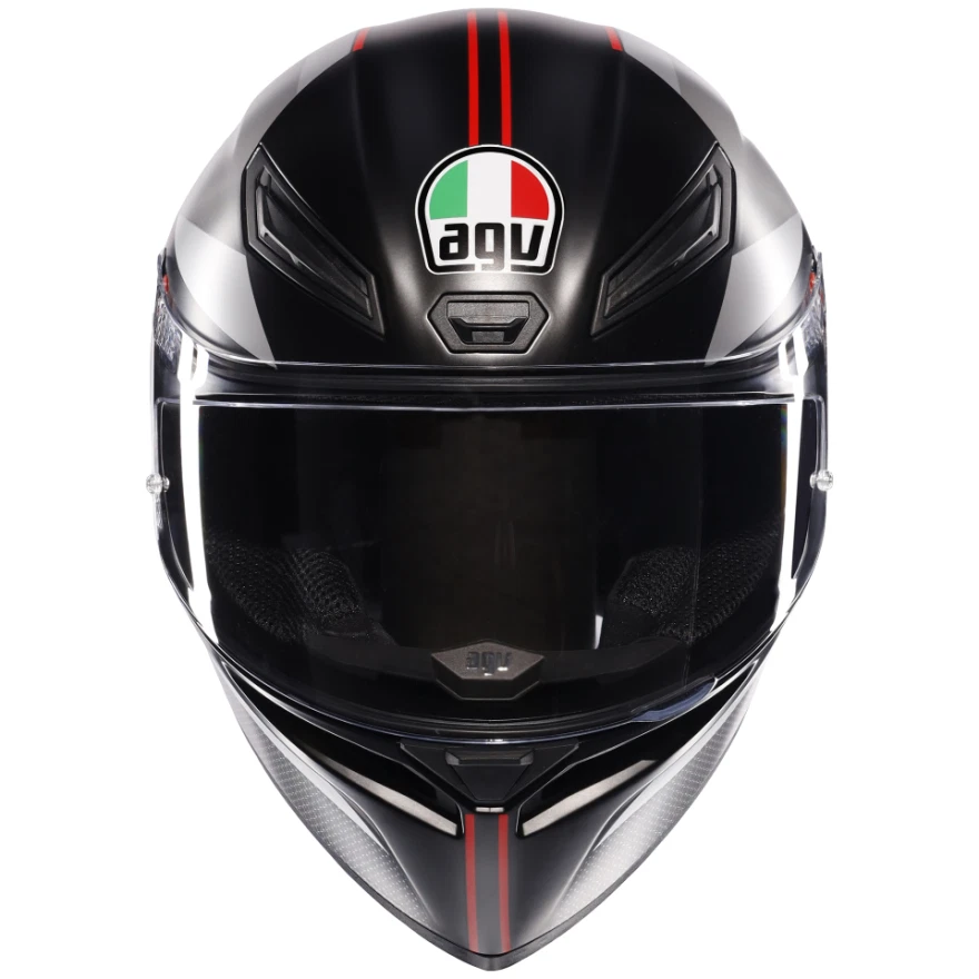AGV K1-S Lap Matt Black/Grey/Red Sports Commuter Urban City Scooter Motorcycl... - Image 4 of 4