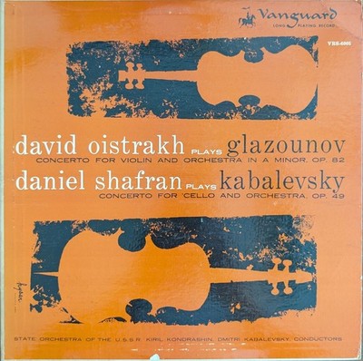 Glazunov Violin Concerto/Kabalevsky Cello Concerto/Oistrahk/Shafran/Kondrashiin