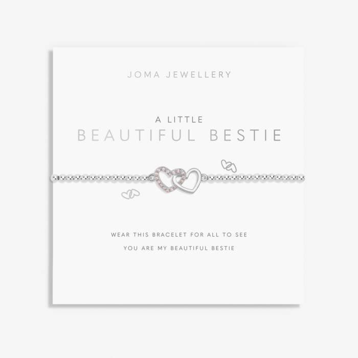 Joma Silver Plated Beaded Bracelet A Little BEAUTIFUL BESTIE + Gift Bag 7413