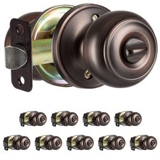 Interior Privacy Door knob - Keyless Oil Rubbed Bronze 10 Pack