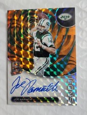 JOE NAMATH 2023 SPECTRA Neon Orange PRIZM ICONS DOUBLE SIGNED AUTO 5/10