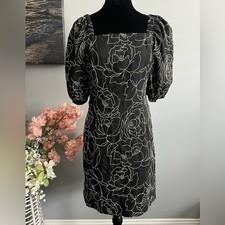 Anne Klein Women's Floral-Embroidered Shift Dress Size 2
