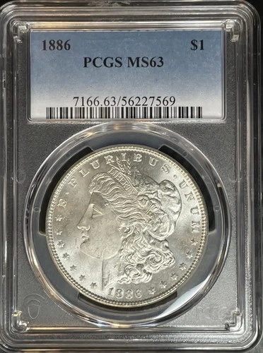 1886 Morgan Silver Dollar - PCGS MS63- Very Nice!-