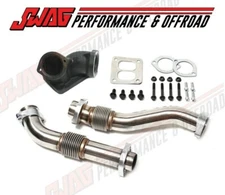 94-97 Ford 7.3 7.3L Powerstroke Diesel OBS Stainless Bellowed Uppipe Kit Bellows