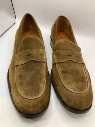 Frye Hayden NIB Men Size 8.5D Chestnut Brown Suede Leather Penny Loafers