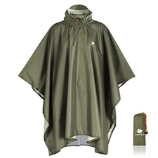 Anyoo Waterproof Rain Poncho Lightweight Reusable Hiking  Assorted Colors 