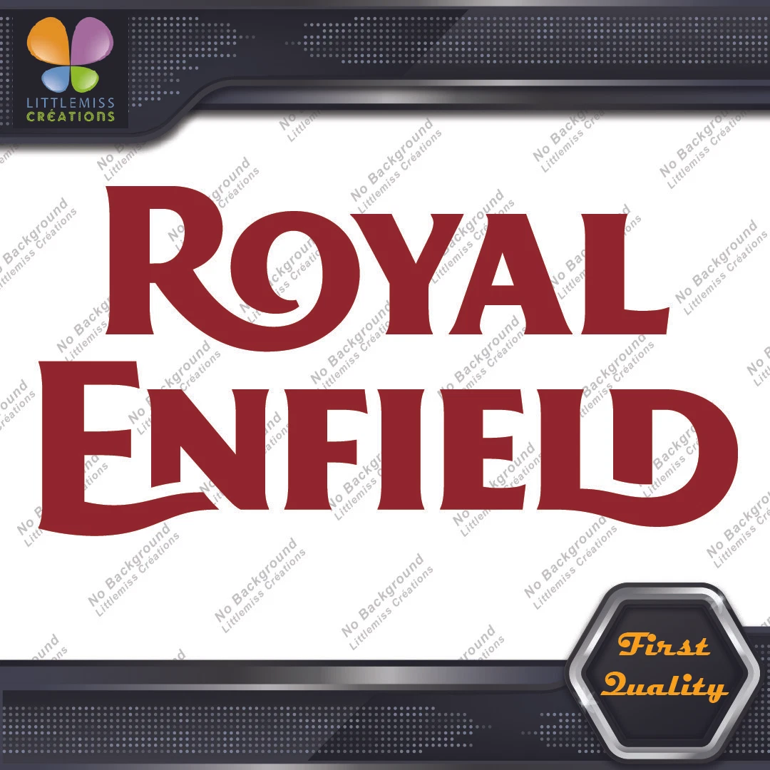 Compatible with Royal Enfield Logo Motorcycle 2 Lines Vinyl Decals Stickers
