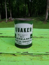 Vintage Quaker State 1 Lb. Grease Can FREE SHIPPING