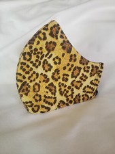 Cheetah Print Face Masks with filter layer, Washable, Nose Wire, adjustable