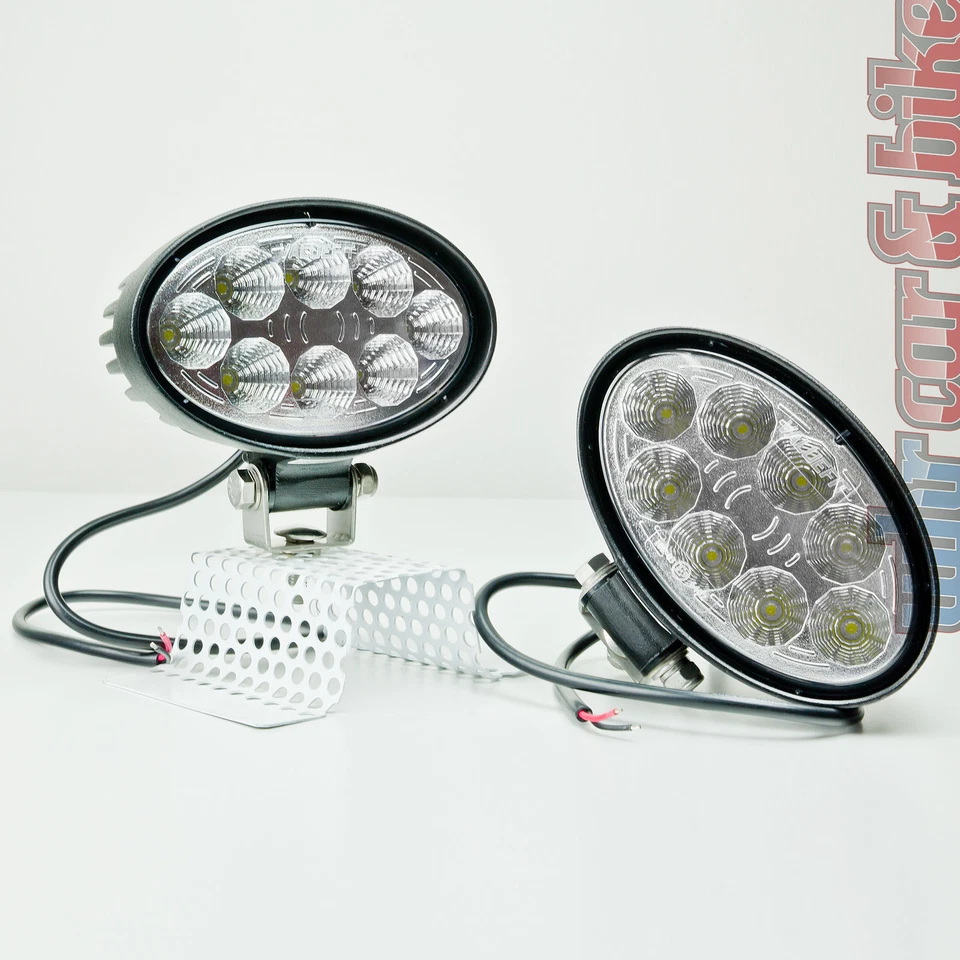 2x Hella LED Arbeitsscheinwerfer ValueFit 12V 24V oval breite Ausleuchtung