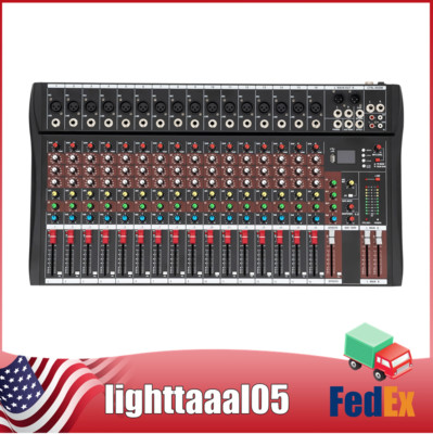 16 Channel Studio Audio Mixer Bluetooth USB Digital Sound Mixing Console Board
