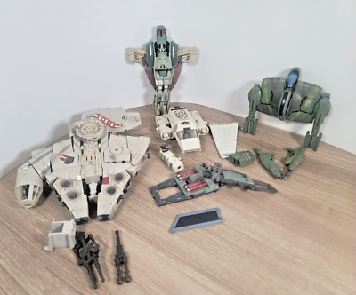 Lot Star Wars Transformers Millennium Falcon Bobba Fett Cad Bane