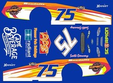 #75 Scott Cannery Impact Crate Dirt Late Model 1/24th Scale Waterslide Decal