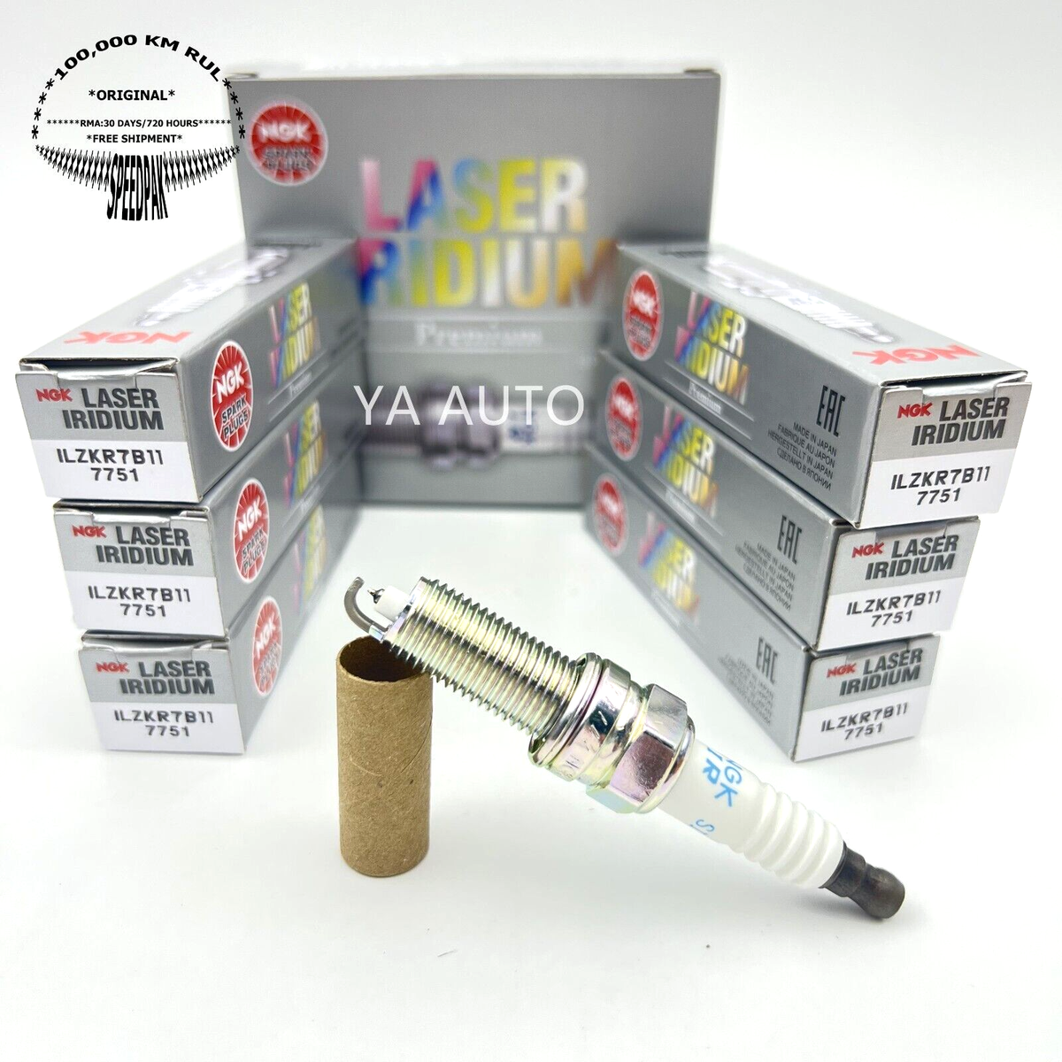 イロハニチカ 6Pcs Genuine NGK ILZKR7B11 Iridium Spark Plugs for Acura Honda RAM