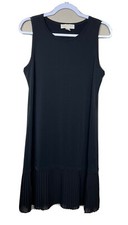 Michael Michael Kors Black Pleated sleeveless sheath dress, sz M, EUC career