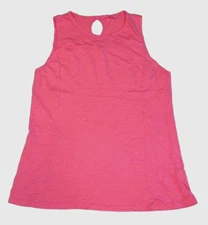 FRESH PRODUCE Medium Papaya PINK CHLOE $44 Key Hole Cotton Slub TANK Top NWD M