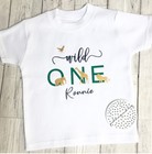personalised first birthday wild one tshirt jungle safari I Am One