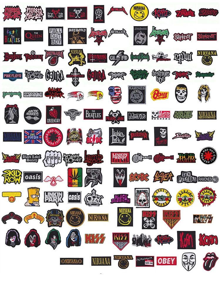 Iron on Patch Rock Music Band Car Motoecycle Cartoon Sport Logo Random Wholesale - Image 2 of 4