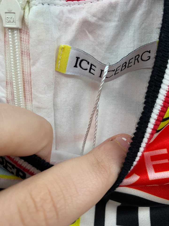 Iceberg Girls Polyester Multi-Color Graphic Print Short Sleeve Flare Dress sz XL - Image 3 of 4