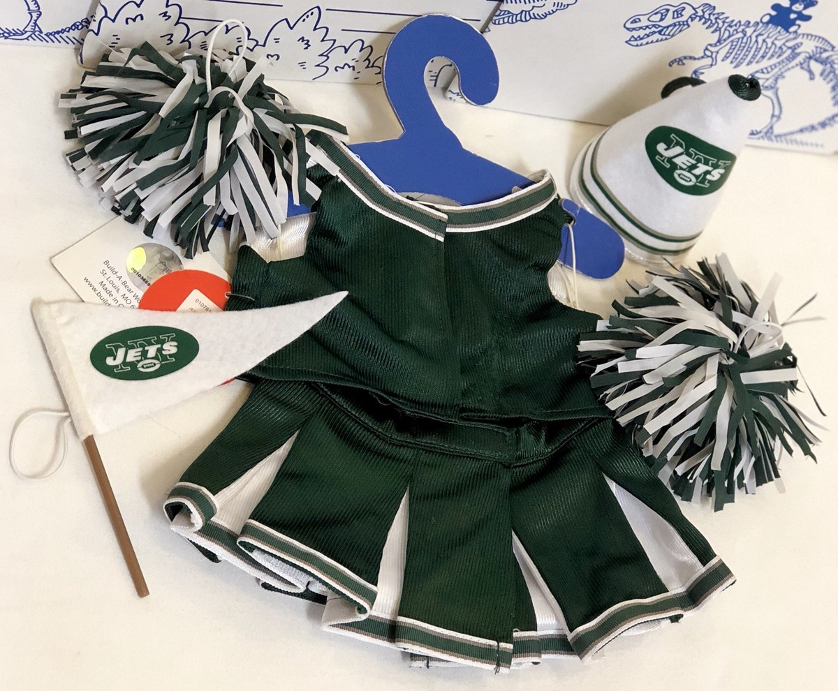 New Build A Bear NFL Football Uniform NY York Jets Cheerleader Costume Set  Lot