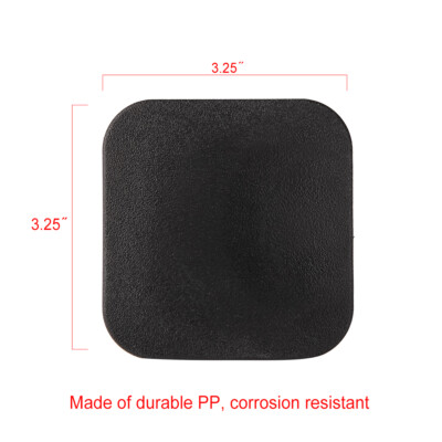 Set Of 2 Black 2" Trailer Hitch Receiver Covers - Dust Cap Plug For Ford, Chevy, Toyota, Jeep & More